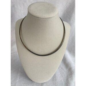 Women's Sterling Silver 925 Omega Link Chain Necklace 20 grams 16"